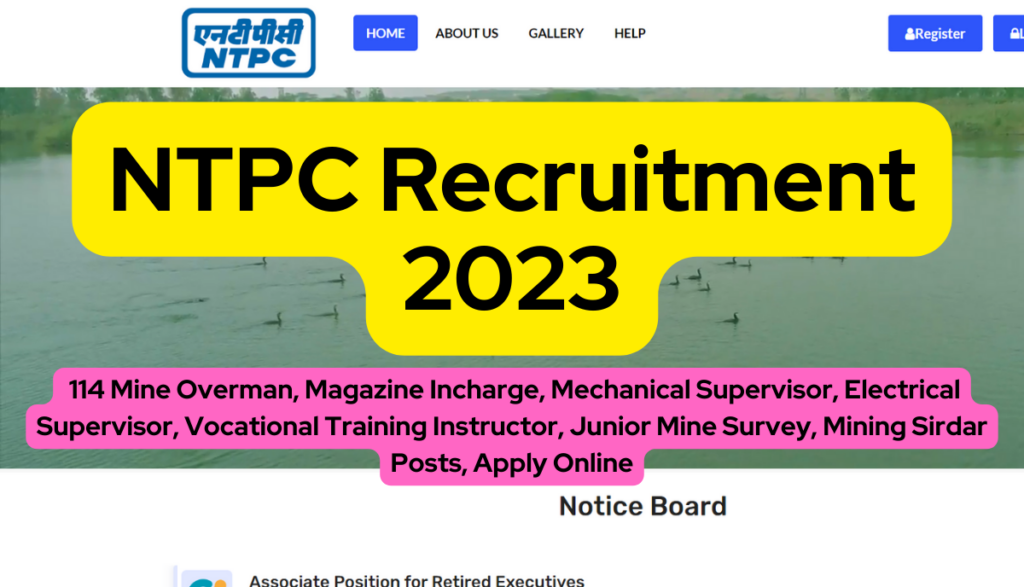 NTPC Recruitment 2023 114 Various Posts Apply Online BestSeminarTopics