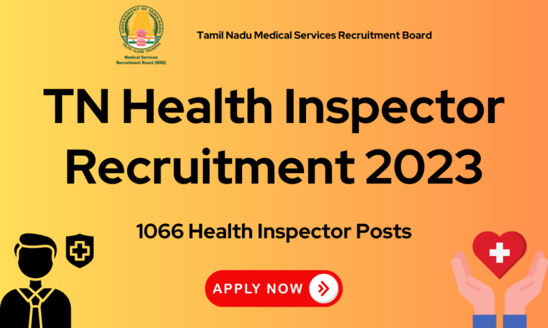 TN Health Inspector Recruitment