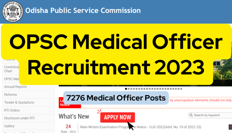 OPSC Medical Officer Recruitment