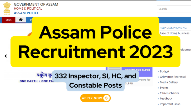 Assam Police Recruitment