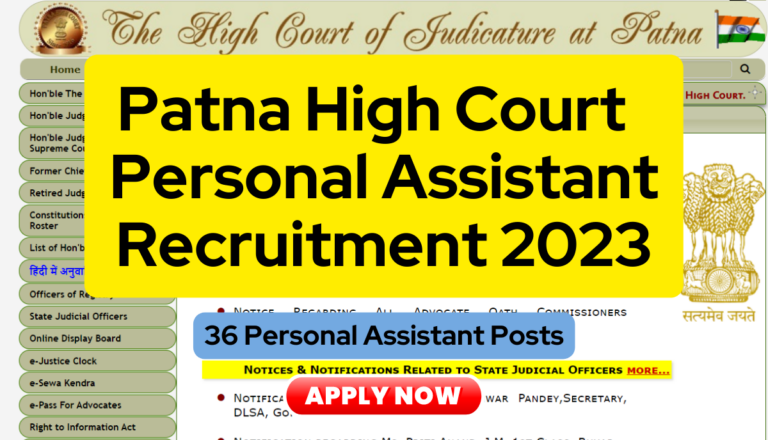 Patna High Court PA Recruitment