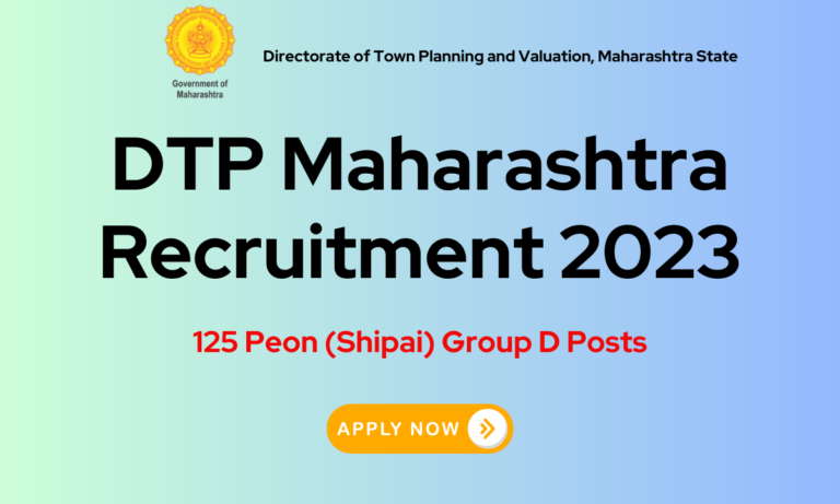 DTP Maharashtra Recruitment