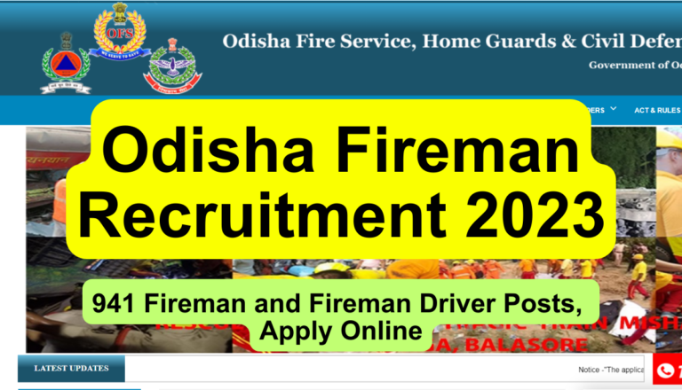 Odisha Fireman Recruitment