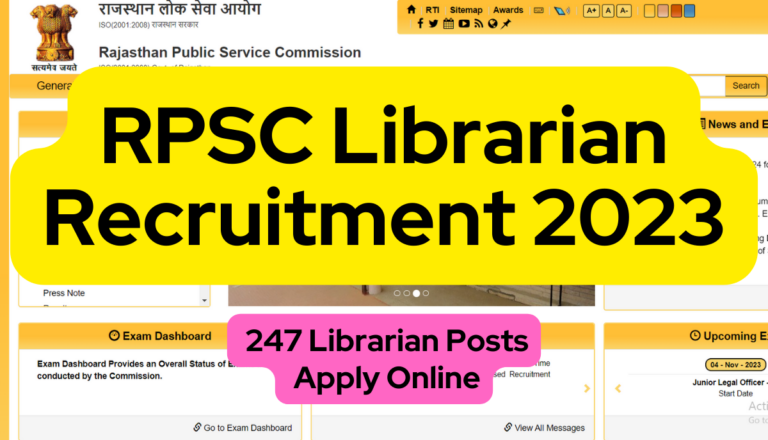 RPSC Librarian Recruitment