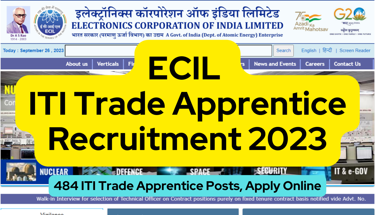 ECIL ITI Trade Apprentice Recruitment