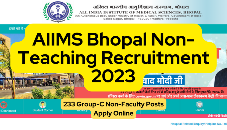 AIIMS Bhopal Non-Teaching Recruitment