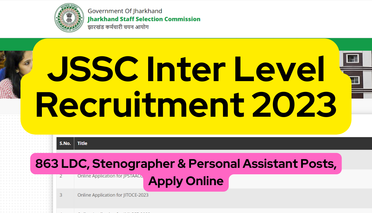 JSSC Inter Level Recruitment