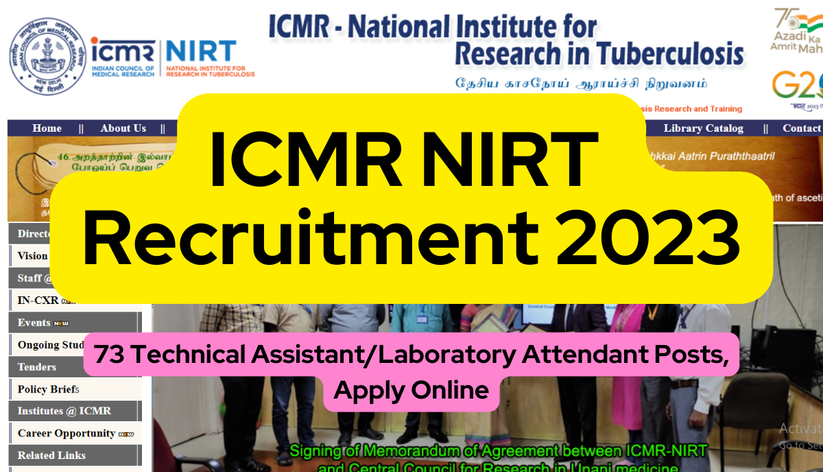 ICMR NIRT Recruitment