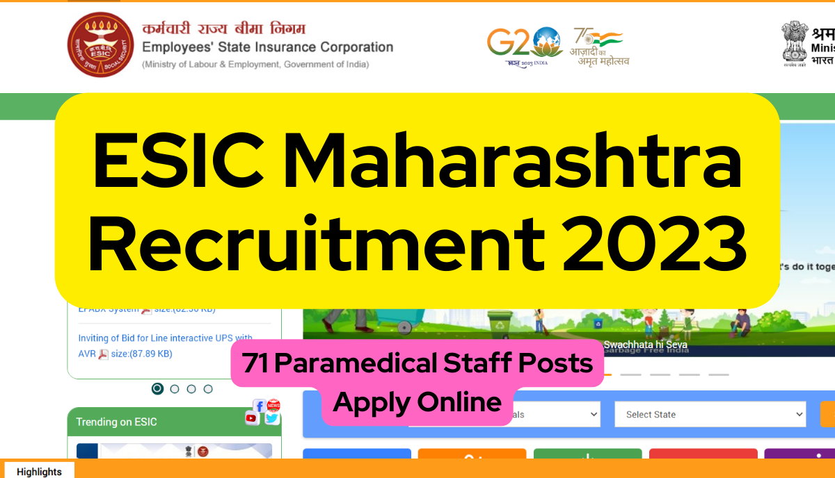 ESIC Maharashtra Recruitment
