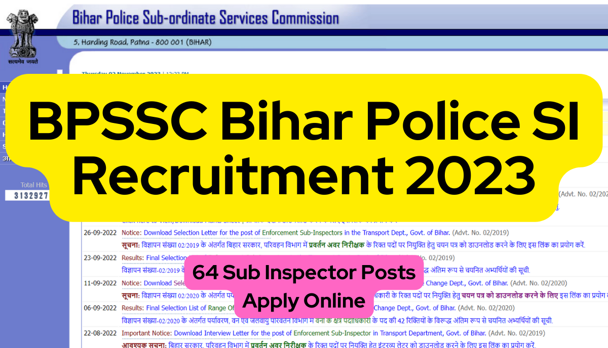 BPSSC Bihar Police SI Recruitment