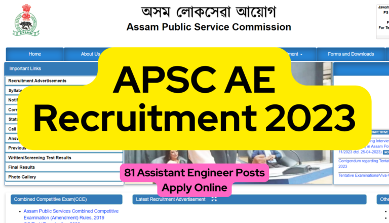 APSC AE Recruitment