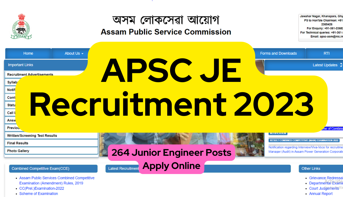 APSC JE Recruitment