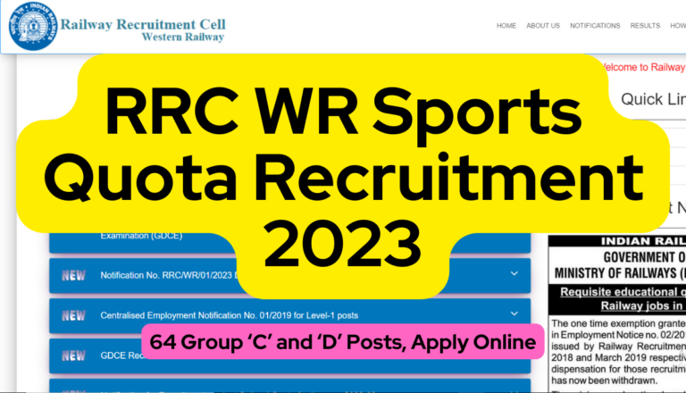 RRC WR Sports Quota Recruitment