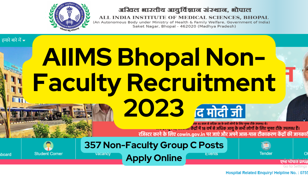 AIIMS Bhopal Non-Faculty Recruitment