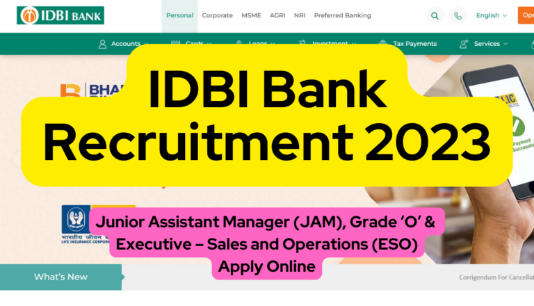 IDBI Bank Recruitment