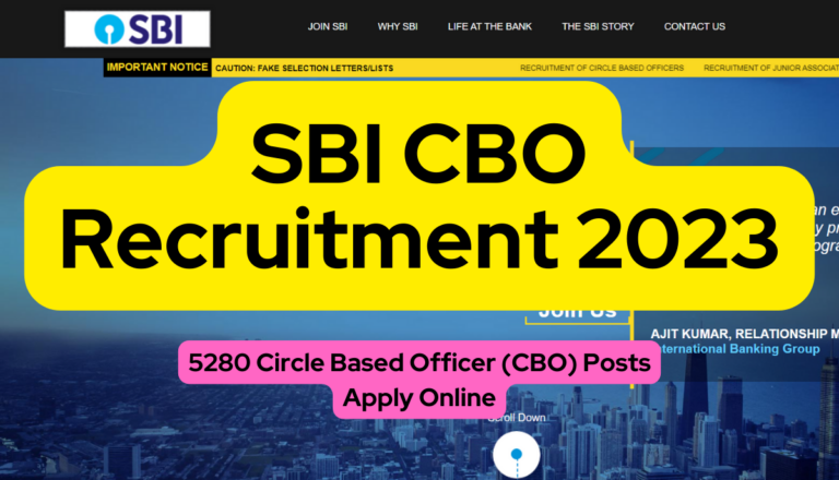 SBI CBO Recruitment