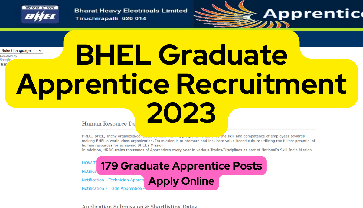 BHEL Graduate Apprentice Recruitment
