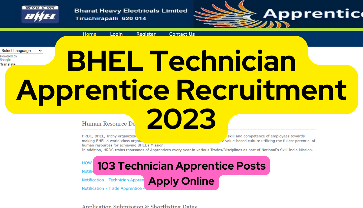 BHEL Technician Apprentice Recruitment