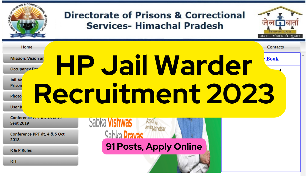 HP Jail Warder Recruitment