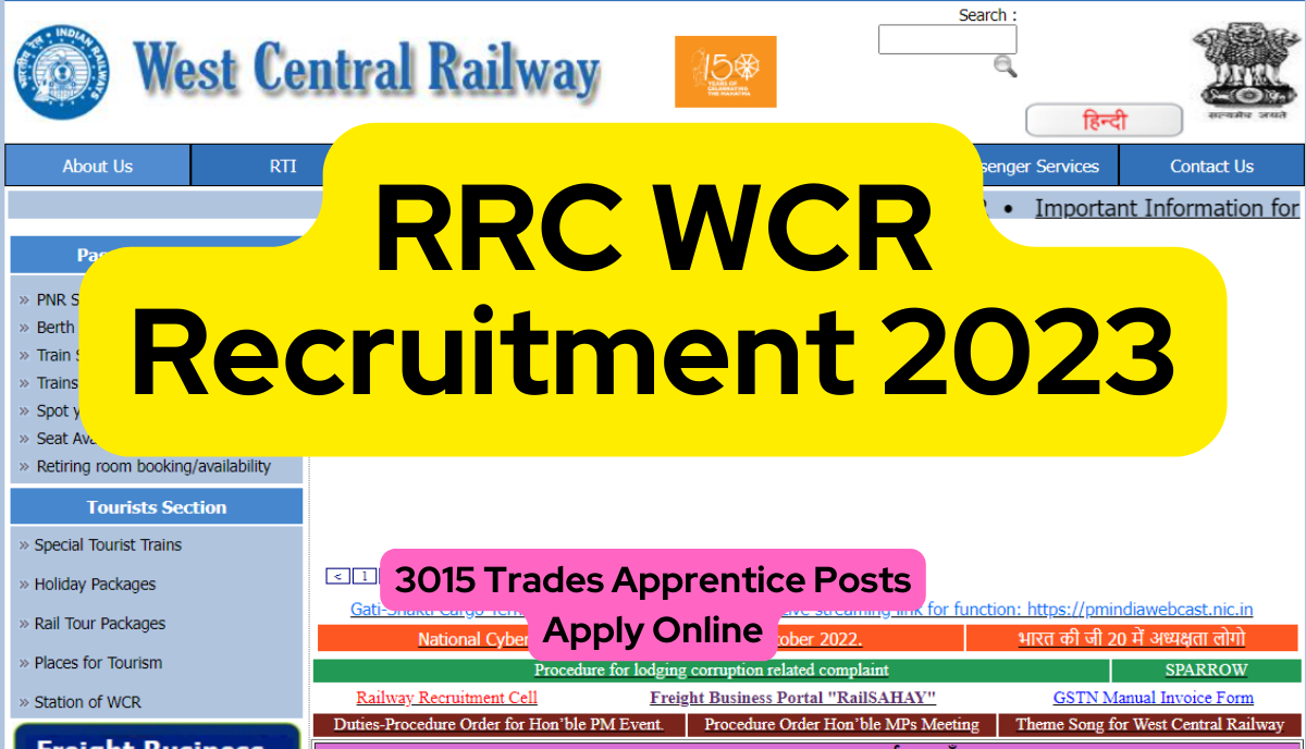 RRC WCR Recruitment