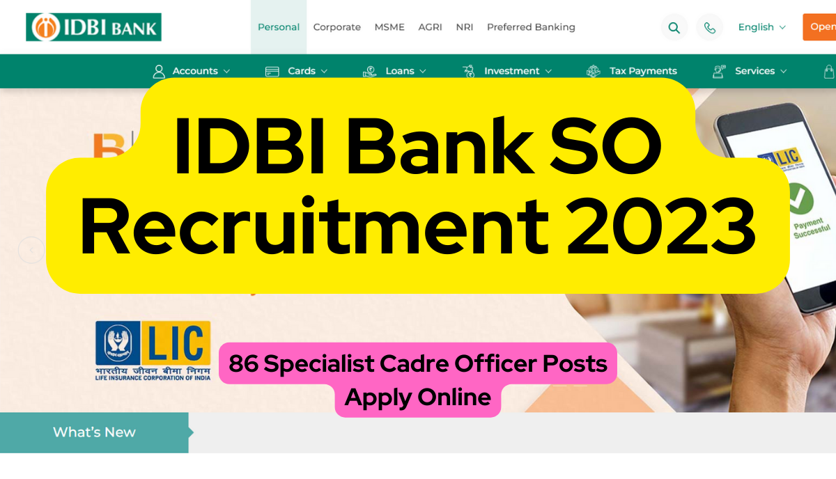 IDBI Bank SO Recruitment