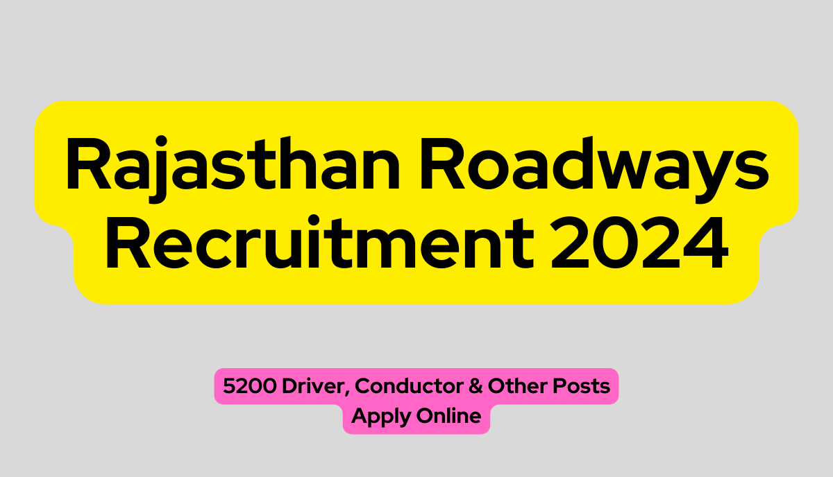 Rajasthan Roadways Recruitment