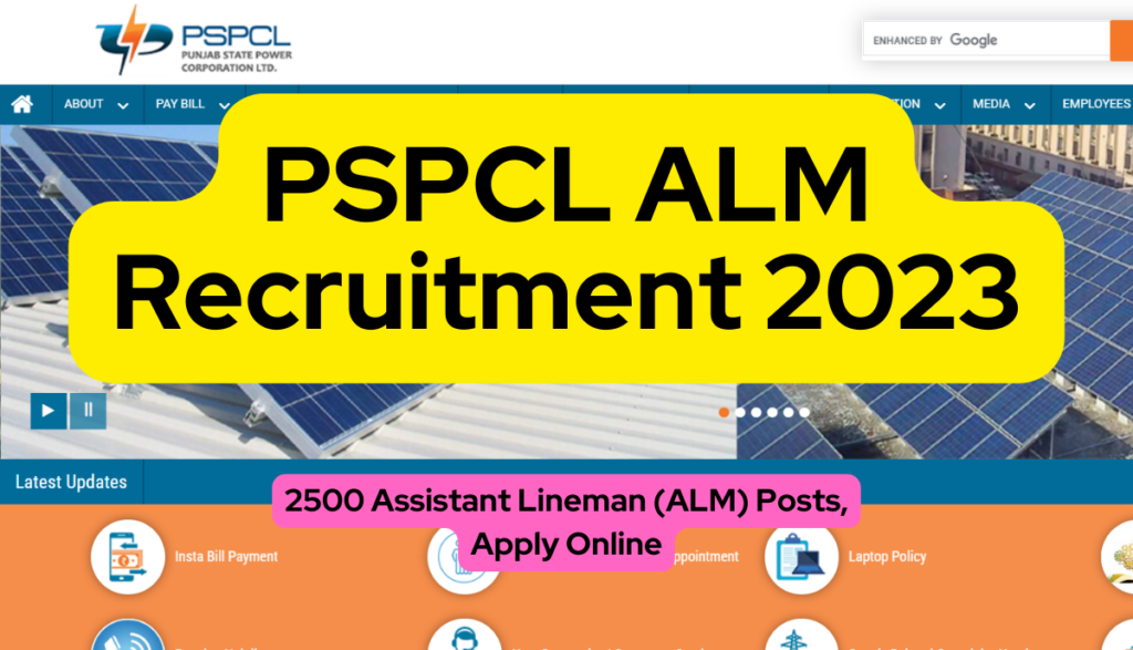 PSPCL ALM Recruitment 2023: 2500 Assistant Lineman (ALM) Posts, Apply ...