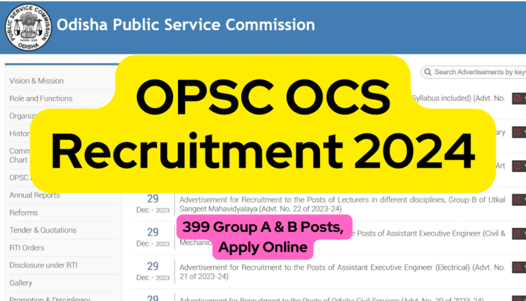 OPSC OCS Recruitment