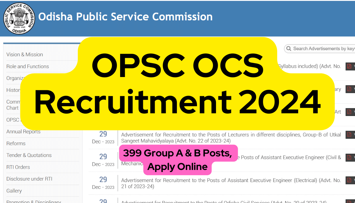 OPSC OCS Recruitment