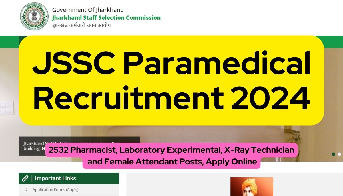 JSSC Paramedical Recruitment