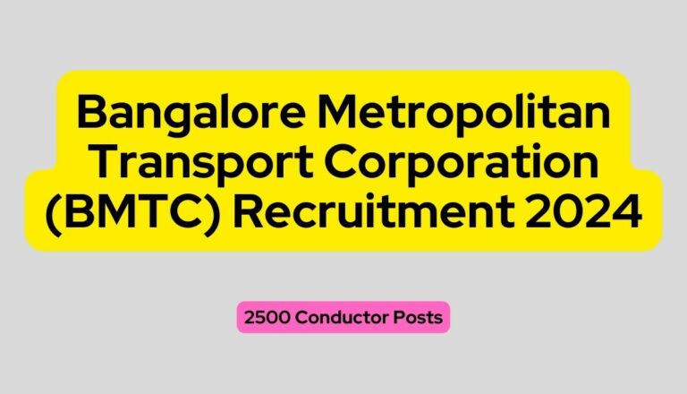 BMTC Recruitment