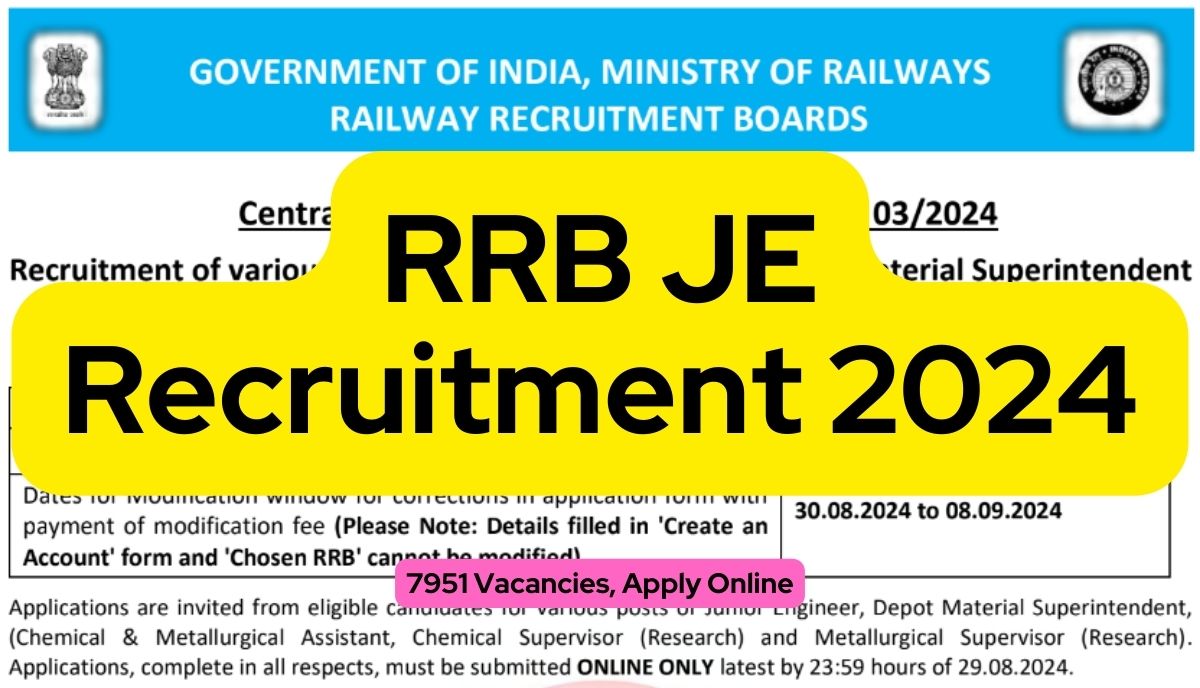 RRB JE Recruitment