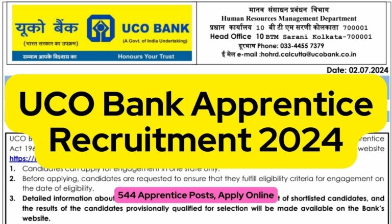 UCO Bank Apprentice Recruitment