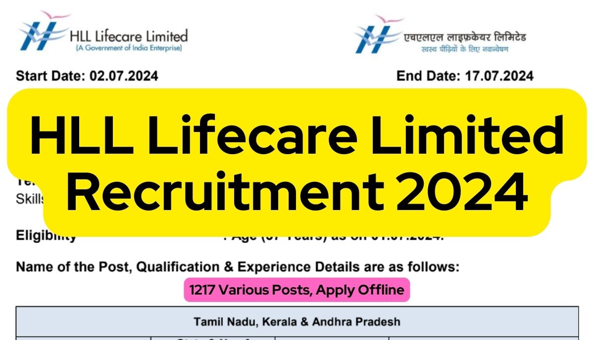 HLL Lifecare Limited Recruitment