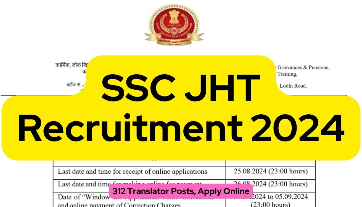 SSC JHT Recruitment