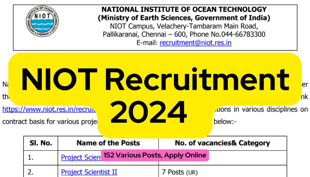 NIOT Recruitment